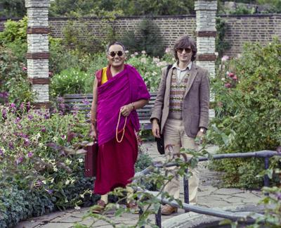 Lama and Geoff Jukes, Kew Gardens, 1982