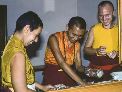 Zia and Helmut with Rinpoche, Germany 1979