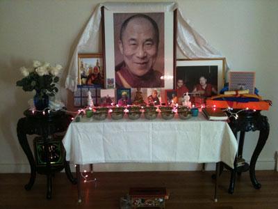 First small altar at LYWA house in Lincoln, MA, October 2010.
