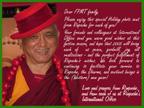 Lama Zopa Rinpoche’s card and message from FPMT international office, December 2004.