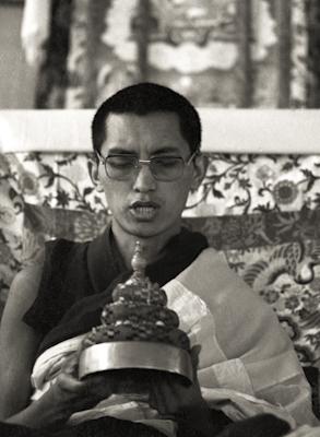 Rinpoche doing mandala offering, 1976