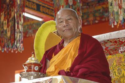 Photograph of Khen Rinpoche Lama Lhundrup Rigsel Lama 2006, Kopan Monastery, Kathmandu.