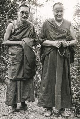 Lama and Rinpoche, Kopan, 1978