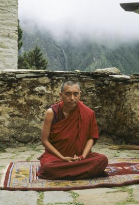 Rinpoche at Lawudo, 1990
