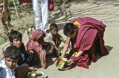 Beggars' banquet, Bodhgaya, 1982