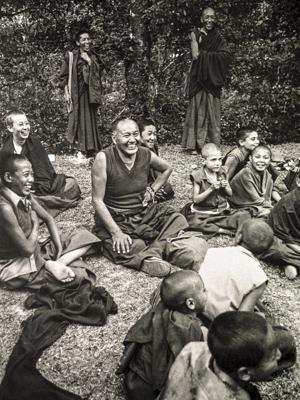 Lama with MEC students on picnic, 1979
