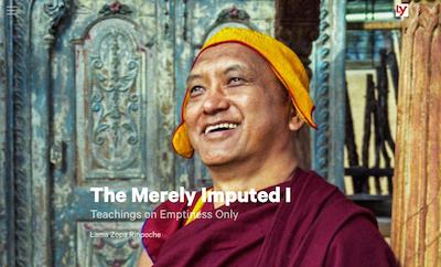 Title image for the multimedia presentation “The Merely Imputed I” featuring Lama Zopa Rinpoche.
