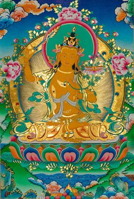 Manjushri, the buddha of wisdom. Image courtesy of FPMT.