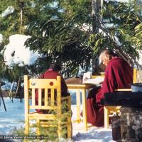 Rinpoche and Lama, Tushita, 1978