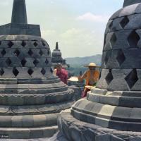 The Lamas visit Borobudur, 1979