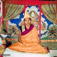 Rinpoche in ceremonial dress, 1975