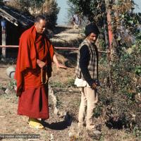 Lama with Chowkidhar, Kopan, 1978