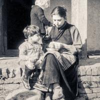 Olivia de Haulleville with Michael and Rhea, 1970