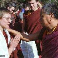 Lama Yeshe with Celia Smith, 1983