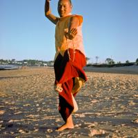 Lama Yeshe on the beach, 1975