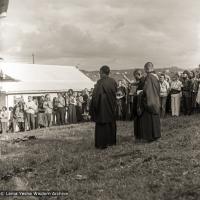Blessing the prayer-flag pole, CIN, 1976