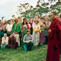 Blessing the prayer-flag pole, CIN, 1976