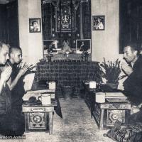 IMI Sangha morning puja,  1974