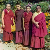 The lamas with Geshe Rabten and Gonsar, Switzerland, 1975