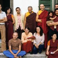 Monks Dario (left) and Beppe (right) with other ILTK stalwarts,