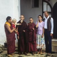 The lamas with Frederik, Maria and Tilopa, 1978